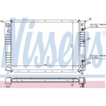 Радиатор охлаждения двигателя NISSENS 65538A