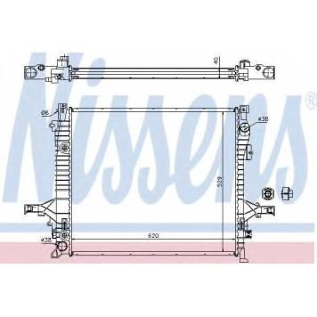 Радиатор охлаждения двигателя NISSENS 65613A