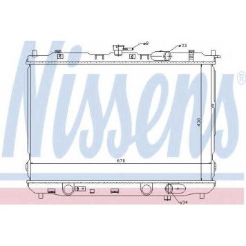 Радиатор охлаждения двигателя NISSENS 66639
