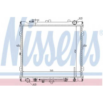 Радиатор охлаждения двигателя NISSENS 66643