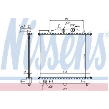 Радиатор охлаждения двигателя NISSENS 66654
