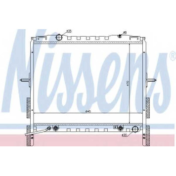 Радиатор охлаждения двигателя NISSENS 66657