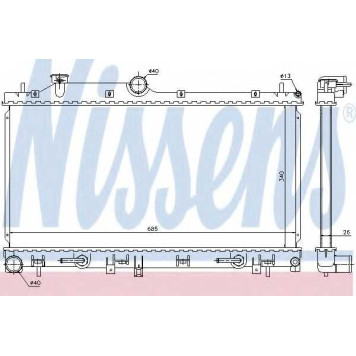 Радиатор охлаждения двигателя NISSENS 66676