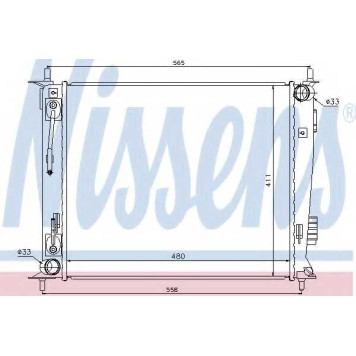 Радиатор охлаждения двигателя NISSENS 66730