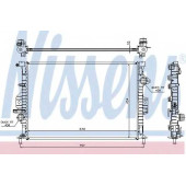 Радиатор охлаждения двигателя NISSENS 66857