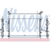 Радиатор охлаждения двигателя NISSENS 66861