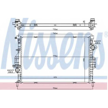 Радиатор охлаждения двигателя NISSENS 66862