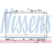 Радиатор охлаждения двигателя NISSENS 67006