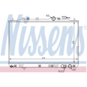 Радиатор охлаждения двигателя NISSENS 67006