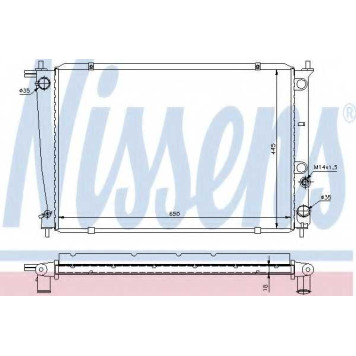 Радиатор охлаждения двигателя NISSENS 67039