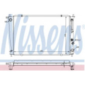 Радиатор охлаждения двигателя NISSENS 67040