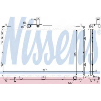 Радиатор охлаждения двигателя NISSENS 67095