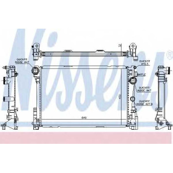 Радиатор охлаждения двигателя NISSENS 67167