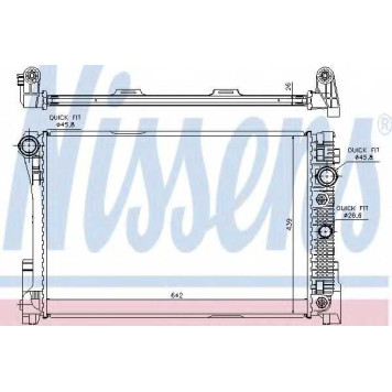 Радиатор охлаждения двигателя NISSENS 67168