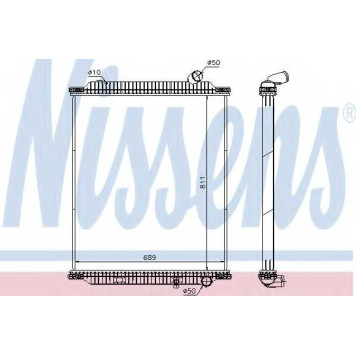 Радиатор охлаждения двигателя NISSENS 672060