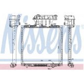 Радиатор охлаждения двигателя NISSENS 67225