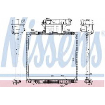 Радиатор охлаждения двигателя NISSENS 67225