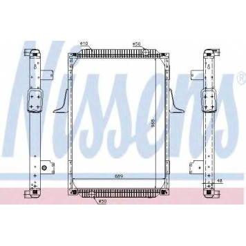 Радиатор охлаждения двигателя NISSENS 67244A