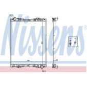 Радиатор охлаждения двигателя NISSENS 672590