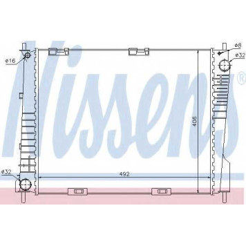 Радиатор охлаждения двигателя NISSENS 67283