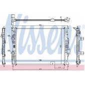Радиатор охлаждения двигателя NISSENS 67363