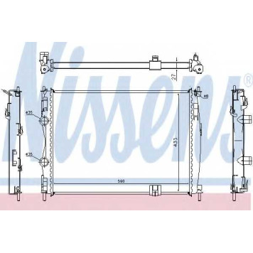 Радиатор охлаждения двигателя NISSENS 67367
