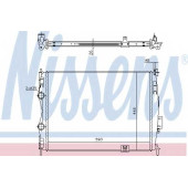 Радиатор охлаждения двигателя NISSENS 67368