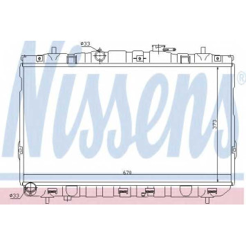 Радиатор охлаждения двигателя NISSENS 67467