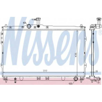 Радиатор охлаждения двигателя NISSENS 67472
