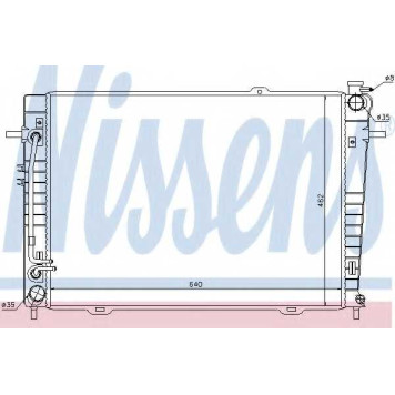 Радиатор охлаждения двигателя NISSENS 67486