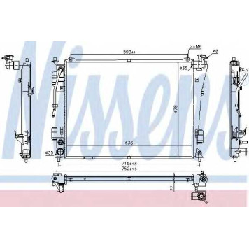Радиатор охлаждения двигателя NISSENS 675012