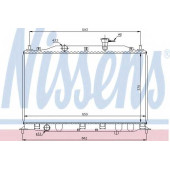 Радиатор охлаждения двигателя NISSENS 67509