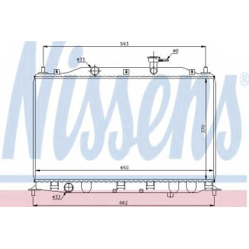 Радиатор охлаждения двигателя NISSENS 67509