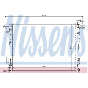 Радиатор охлаждения двигателя NISSENS 67514