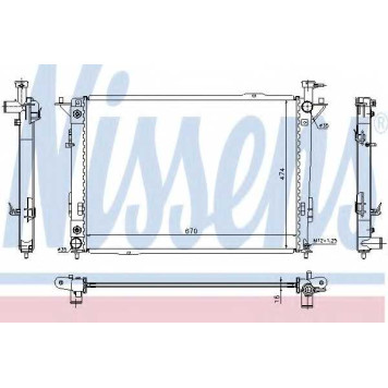 Радиатор охлаждения двигателя NISSENS 67521