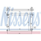 Радиатор охлаждения двигателя NISSENS 67549