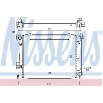 Радиатор охлаждения двигателя NISSENS 67549