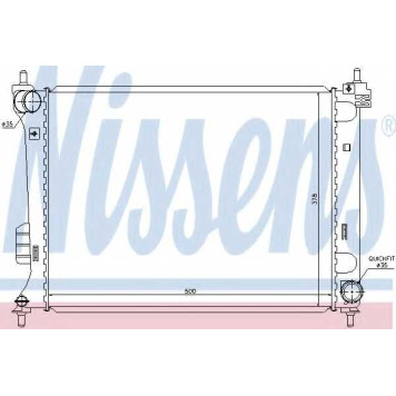 Радиатор охлаждения двигателя NISSENS 67609