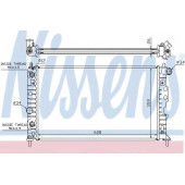 Радиатор охлаждения двигателя NISSENS 68003A
