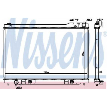 Радиатор охлаждения двигателя NISSENS 68119
