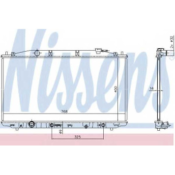 Радиатор охлаждения двигателя NISSENS 68138