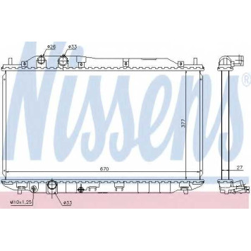 Радиатор охлаждения двигателя NISSENS 68143