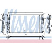 Радиатор охлаждения двигателя NISSENS 68522