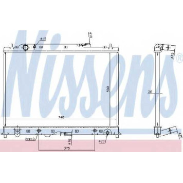Радиатор охлаждения двигателя NISSENS 68525