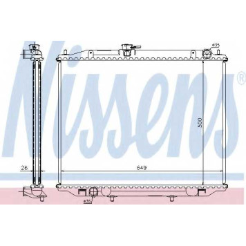 Радиатор охлаждения двигателя NISSENS 68708A