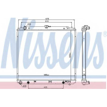 Радиатор охлаждения двигателя NISSENS 68717