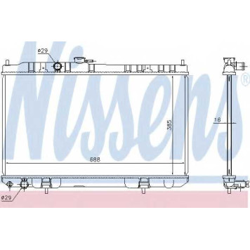 Радиатор охлаждения двигателя NISSENS 68751