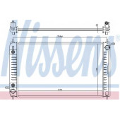 Радиатор охлаждения двигателя NISSENS 68762
