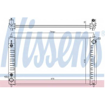 Радиатор охлаждения двигателя NISSENS 68762