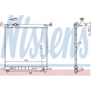 Радиатор охлаждения двигателя NISSENS 68770